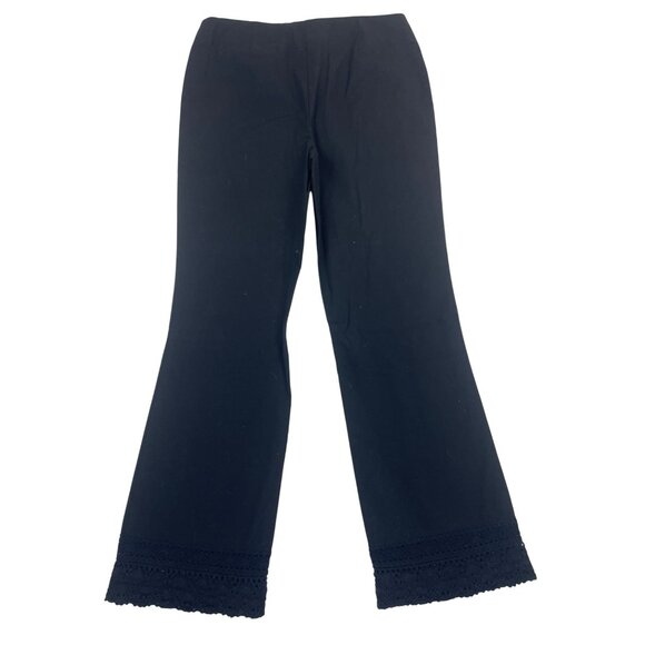 INC Stretch Women’s Black Pants W/ Lace Hem Size 6 Bloomingdales - New - Picture 2 of 7